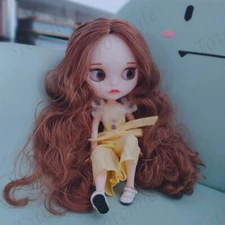 Takara 12" Neo Blythe Nude doll brown hair Customized dudu lips Joint body gift