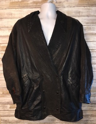 black leather jacket size 20