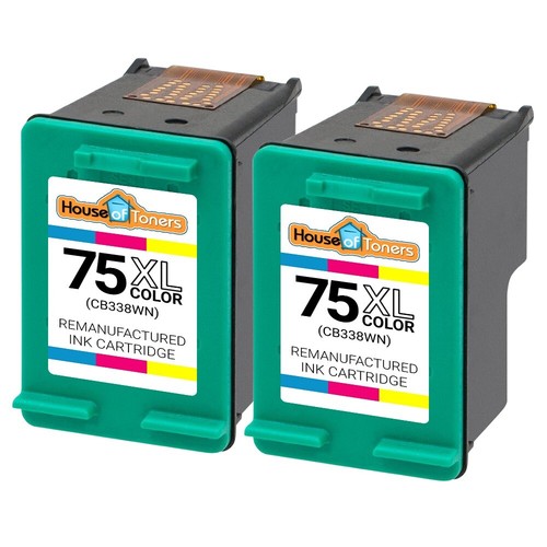 2-pk 75XL Color Ink for HP Photosmart 