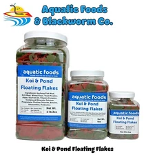 Koi & Pond Fish Krill Flakes for Koi, Goldfish and all Pond Fish.  WL-JAR