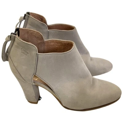 BOOTS A TALON EN DAIM GRIS - Photo 1/3