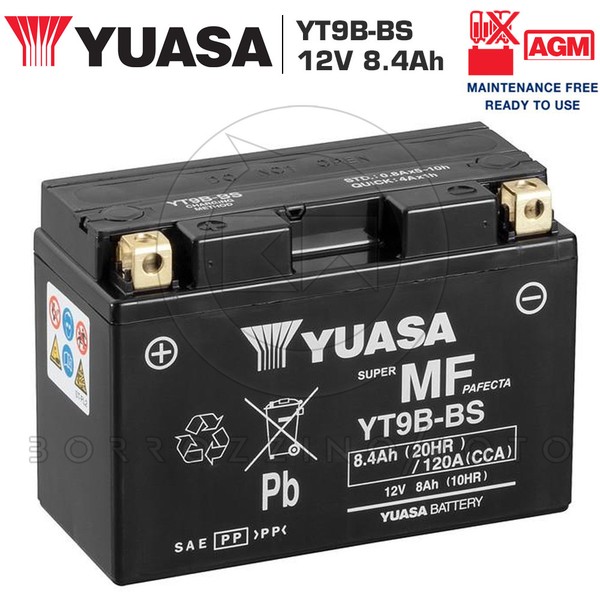 Batterie Yuasa Spritzfertig 8AH YT9B-BS Yamaha XP T-Max 500 Ie 2005 2006-image