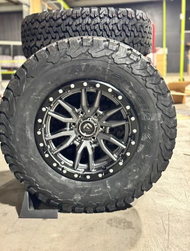 17x9 FUEL REBEL D680 GREY WHEELS RIMS 33" BFG TIRES CHEVY GMC RAM 1500 6x5.5 -12 - Picture 3 of 5
