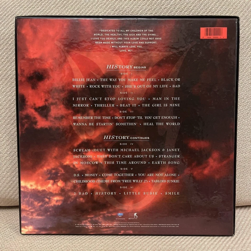 Michael Jackson / HISTORY US 1995 3LP Vinyl BOX Past, Present And Future Book I - Image 2 of 4