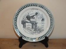 Assiette ancienne Saint Amand - la natation - sports et loisirs