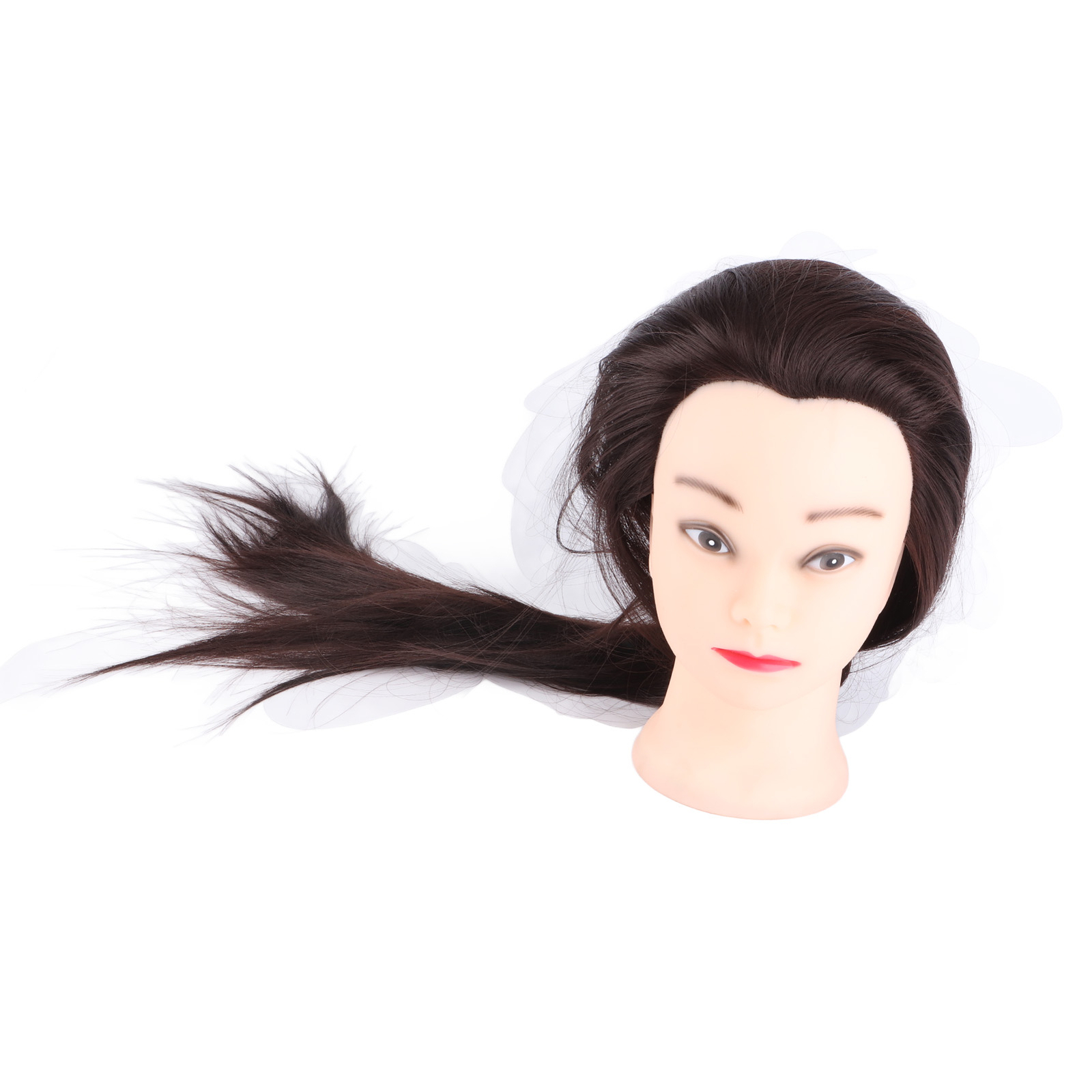 24'' Long Hair Hairdressing Mannequin Salon Training Head Model Doll With Clamp