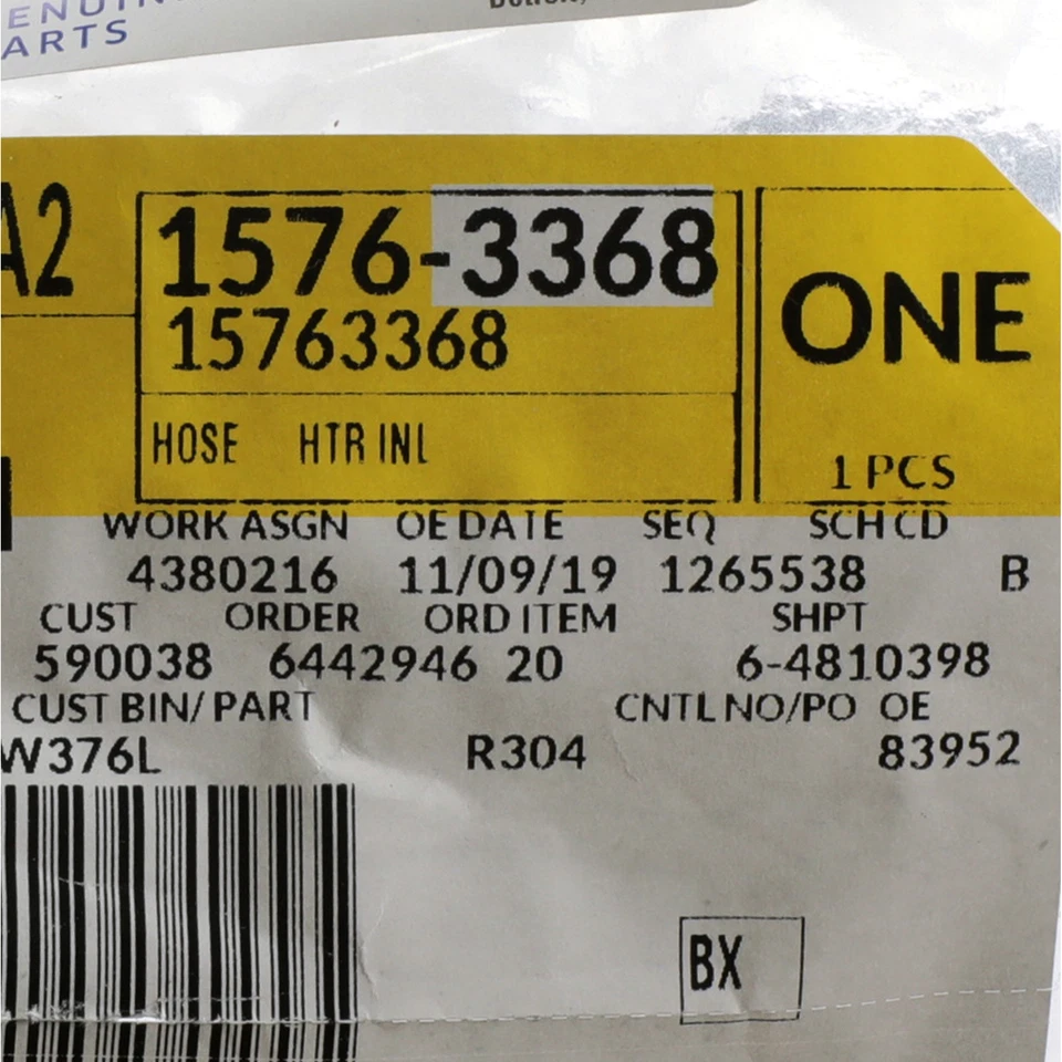 Manguera de entrada de calefacción HVAC 01-07 OEM NUEVA Cadillac Chevrolet GMC Hummer 15763368 Foto 3 de 3
