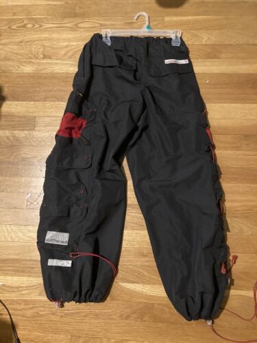 Vintage Caffeine Pants Red Y2K Rave Pants