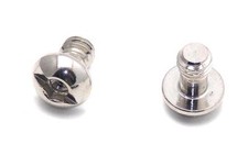 Two 1/4" Tripod Screw NP Brass for Tripod QR Plate Hex / Flat Head Combo NEW