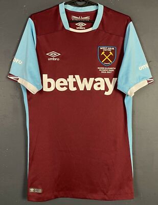 新品未使用2016-2017West Ham United umbro Mサイズ MENS UMBRO FC WEST HAM UNITED 2016/2017 HOME SOCCER FOOTBALL SHIRT