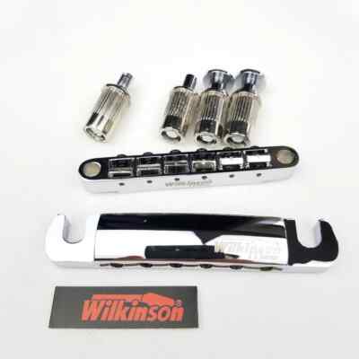 Wilkinson  Electric Guitar Bridge Chrome Silver Tune-O-Matic LP SG WOGT1+WOGB2