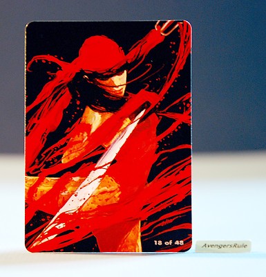 Marvel Hubsnaps Checklist Card 18 of 48 Elektra