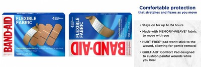Johnson & Johnson Flexible Fabric Adhesive Bandages, 1 X 3, 100 Per Box (784922097897)