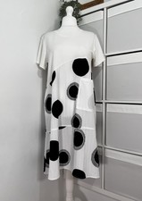 Malissa J Tunic Midi Dress Fits 14/16 Pockets Statement Lagenlook Arty Relaxed