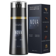 NOVA DYE Black Hair Dye Shampoo 3 in 1, Natural 6.76 Fl Oz Pack of 1 , Balck