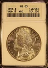 1896-P Morgan Dollar "VAM-19" Misplaced Date - ANACS MS63! Fresh & Pretty Coin!