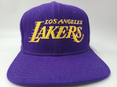 Vtg Los Angeles Lakers Motion Script Sports Specialties Snapback