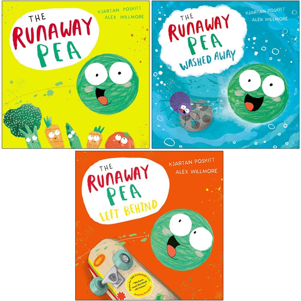 The Runaway Pea Series 3 Books Collection Set By Kjartan Poskitt The Runaway Pe