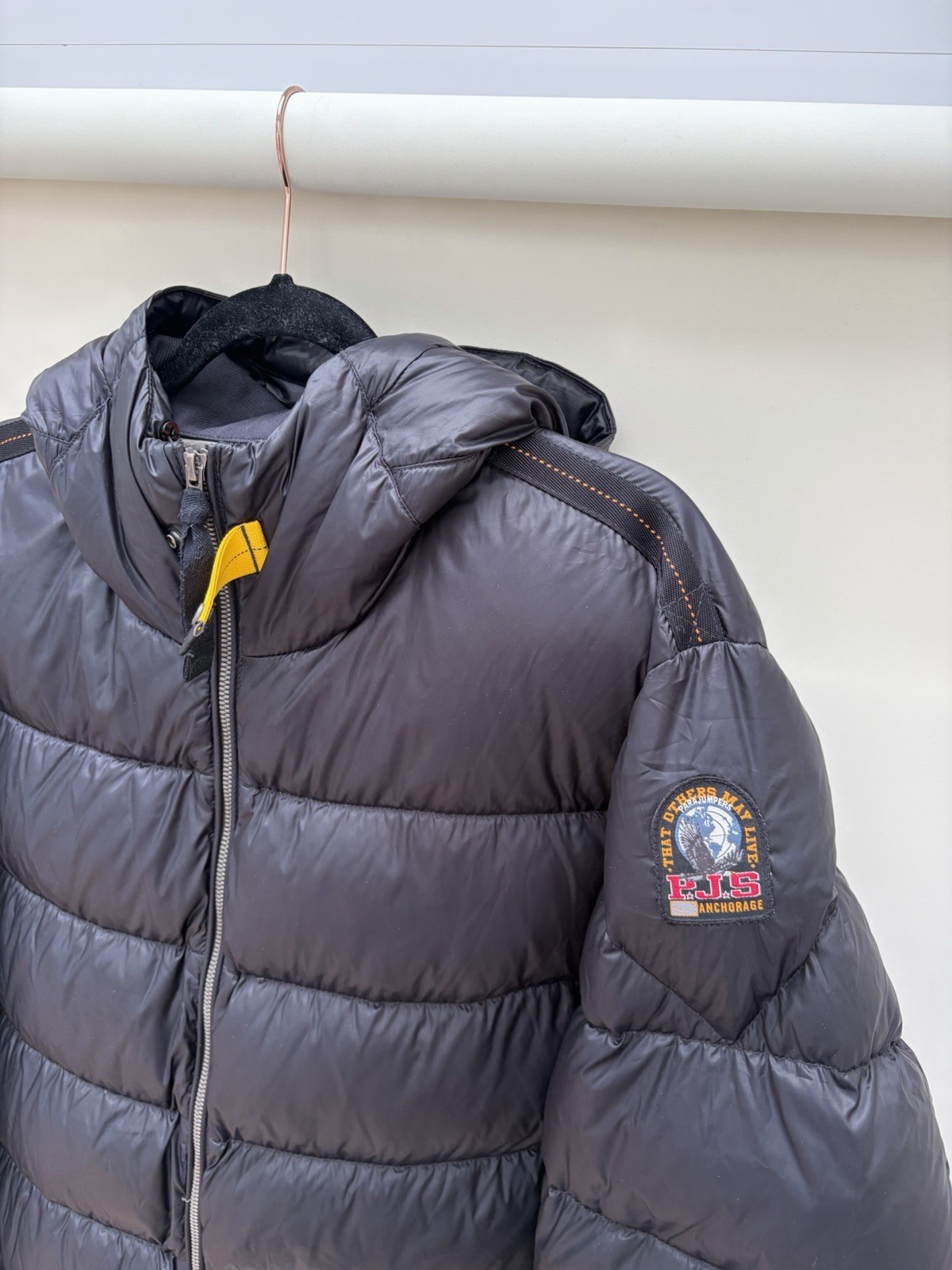 Men’s Parajumpers Black Duck Down Feather Hooded Puffer Jacket Size XXL RRP £560 image 2
