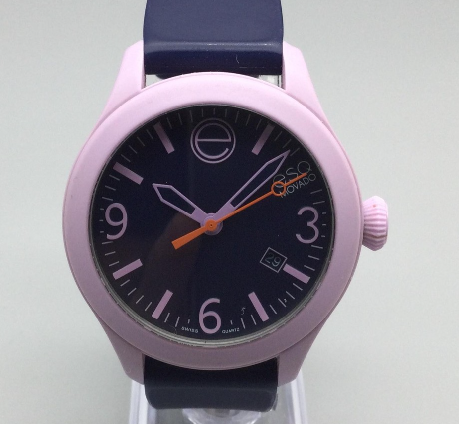 ESQ by Movado Women\'s Blue Rubber Quartz Watch ESQ Movado ONE Womens Watch 36MM Silicone Steel Swiss Movt  main image 4