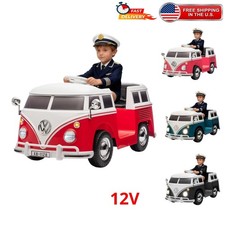12V Ride on Toys Cars Licensed Volkswagen Ride on Car Electric Bus Toy Led Light