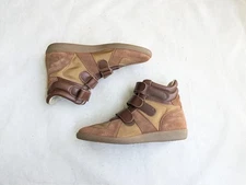 Maison Margiela GAT Sneakers Brown Triple Straps Men 8 41 Suede Leather High Top