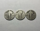 Set of 3 Different Standing Liberty Quarters,2-1926, 1-1929.