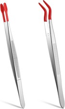 Rubber Tipped Tweezers, PVC Coated Precis Tweezers Hobby Craft Tweezers