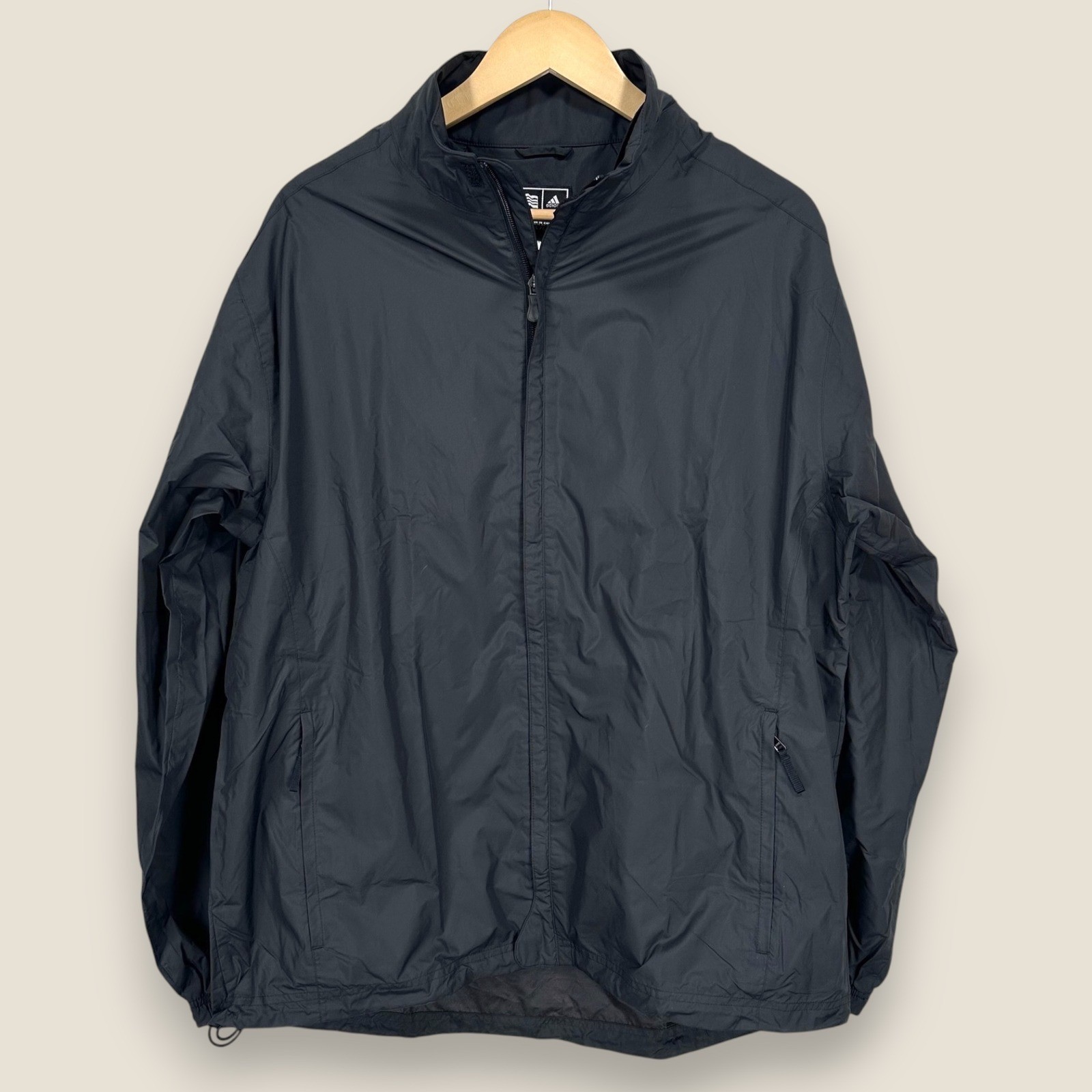 Climaproof Rain Jacket Men Large Black Full Zip Waterproof V