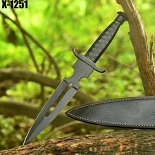 British Army Boot Dagger With Sheath Fairbrain Sykes Commando Double Edge Knife