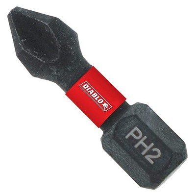 High-Durability Impact Driver Bits - 1/4'' Hex Shank, PH2, Anti-Slip Grip, 100-Pa