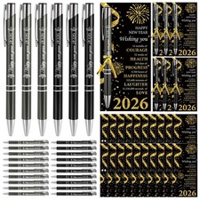 20 Sets Happy New Year Gifts for Guests, 2026 New Year Ballpoint Pens with Bl...