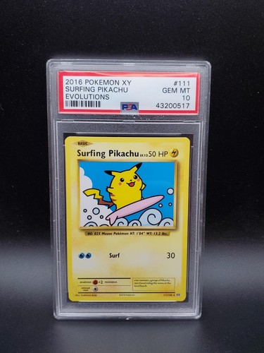 Surfing Pikachu graded PSA 10 for sale on eBay