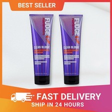 Fudge Professional  Clean Blonde Violet-Toning Shampoo 250ml-2 Pack RRP £30