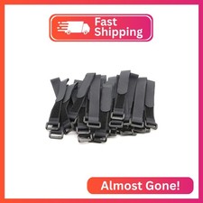 25pcs Black Reusable Fastening Cable Straps, Hook and Loop Cable Tie Down Straps