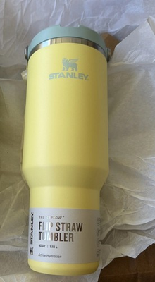 #ad Stanley 40 oz Stainless Steel Ice Flow Flip Straw Tumbler Yellow $39.75