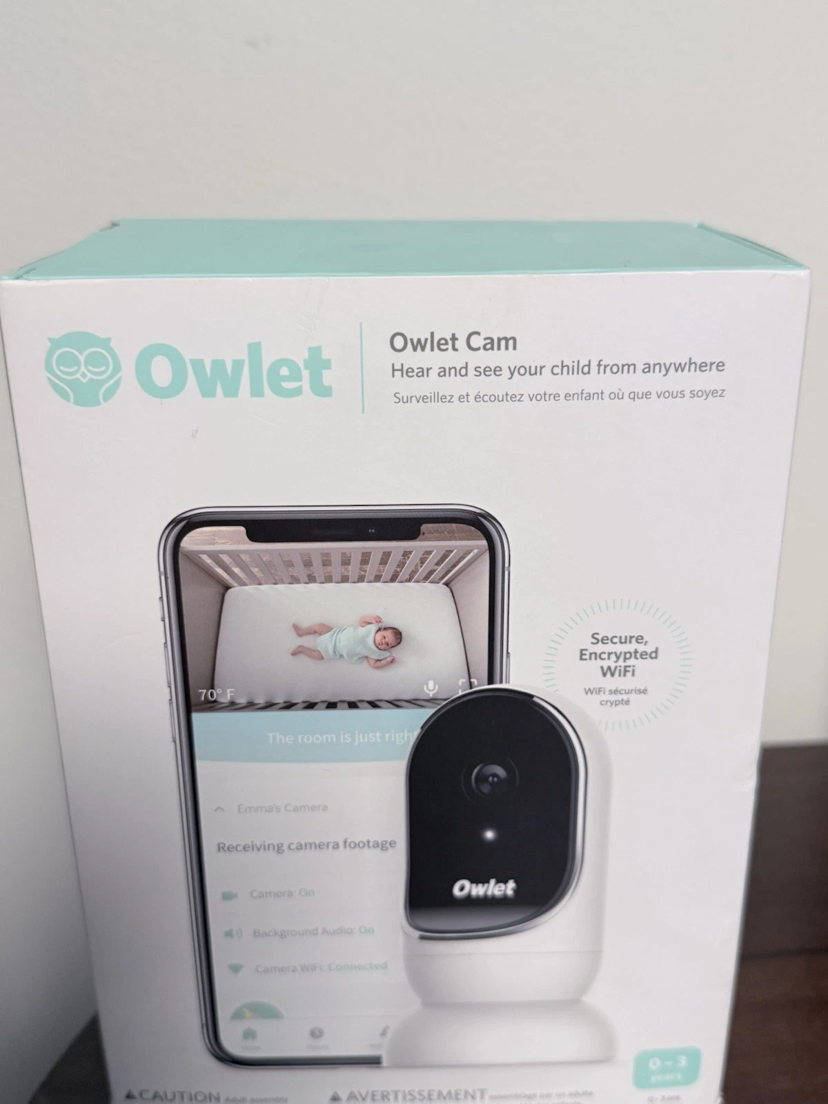 Owlet Cam Wi-Fi Baby Monitor Camera, Smartphone Capable, Two Way Audio