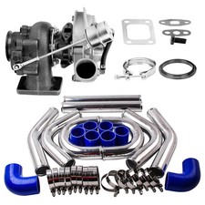 T3 T4 Universal Turbo 0.63 Ar V Band 420hp 46 Cly 2.5 64mm 8pcs Piping Kit