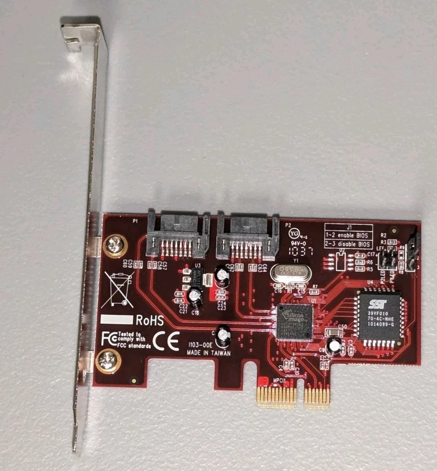 Rosewill SATA II RAID 5 PCIe 2-Port Controller Card I103-00E – High-Performance  - Image 2 of 3
