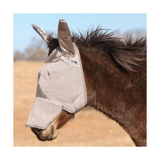Cashel Crusader Mule Fly Mask, Long Nose with Ears (Grey, Mule Weanling) Grey