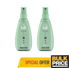 Taft Volume Blow-Dry Spray Instant Root Lift Hair Thickening 150ml Bulk 2-Pack