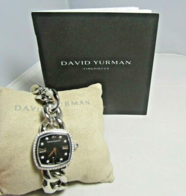 David Yurman SS Stainless Steel Albion Bracelet Band Diamond  display picture 3