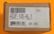 TACO PUMP #ACUF-125-AC-1  BRONZE SWEAT VALVE New In Box -Low $ Buy It Now Price!
