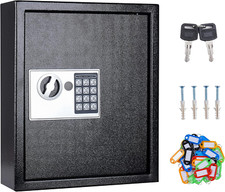 Organizzatore Portachiavi Digitale - Serratura da Parete 40 Posizioni con Codice, Nero