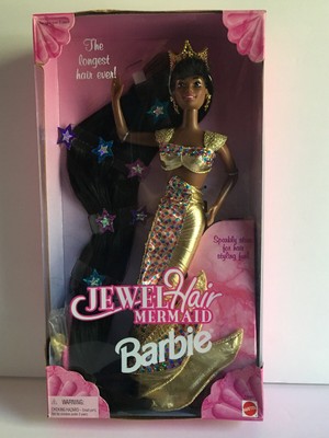 jewel hair mermaid barbie african american