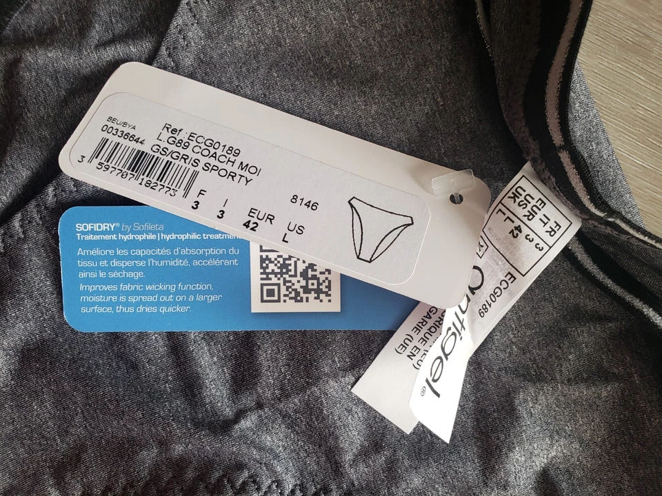 Bragas de bikini Antigel by Lise Charmel talla grande a rayas brillantes plateadas negras Foto 4 de 4