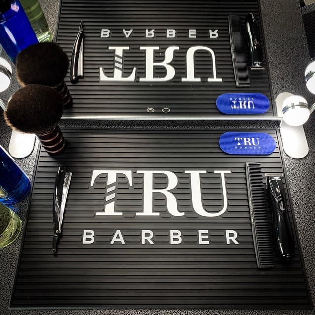 Barber Mat, Barber station mat,trubarber professional mat, BLACK/WHITE