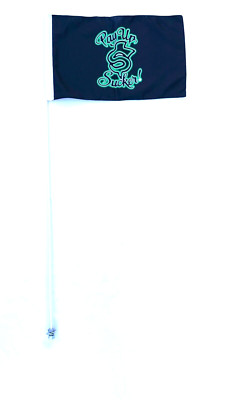JLP 3.5 Ft Tall 1/4 In pole 12x19 Flag Pay Up USA Jesse James ATV - UTV
