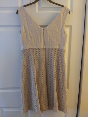 Nine West Linen Dress Sz 8 Khaki- SALE!! | eBay