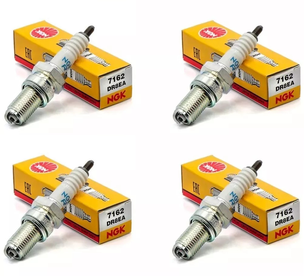 NGK DR8EA Spark Plugs Pack of 4 Resistor Copper Core Motorcycle Scooter New